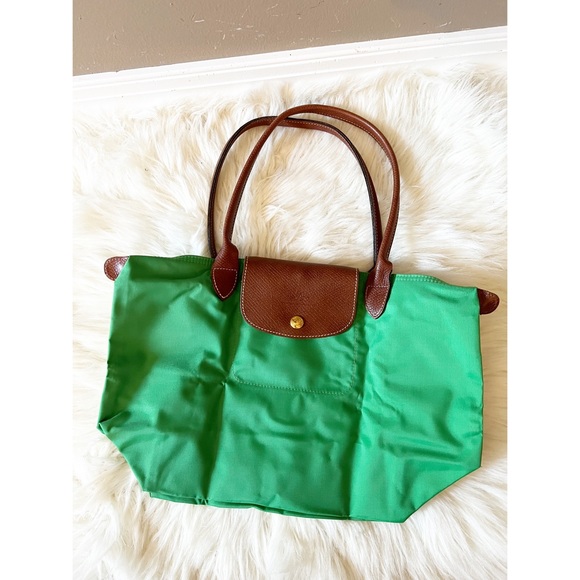 Longchamp Bags Longchamp Green Nylon Tote Bag Poshmark